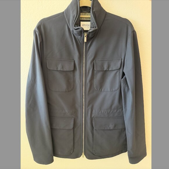 Armani Collezioni Black 4-Pocket Zip Up Jacket (US 40) - Picture 2 of 6